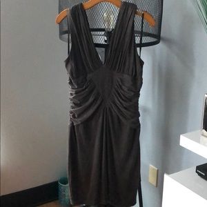 Bebe charcoal Gray Suede Dress